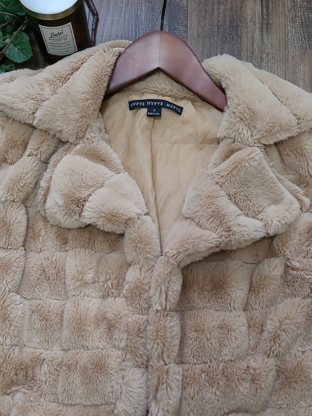 Beige Plush Faux-Fur Jacket - Picture 2 of 4